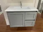 750mm Ceramic Basin Matt Grey Bathroom Vanity