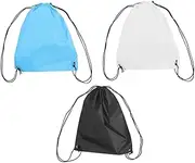BIUDECO 3pcs Large Drawstring Backpack Lightweight Durable String Bags for Gym Outdoor Activities and Casual Use Versatile Drawstring Bags