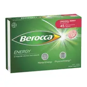 Berocca Energy Original Berry Flavour Effervescent Tablets - 45 Pack