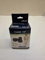 DRIVE Cane Tip 1 Box 2 Count Black Tips New In Box 1" /1 Box Has 1 Pair (2)