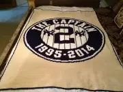 Jeter Handmade Afghan..apx. 52" x 70" Brand new