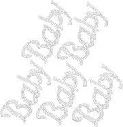 NUOBESTY 5pcs Rhinestone Alphabet Patches Sparkling Iron Letter Stickers for DIY Crafts for Bags Shoes Hats Clothing Decoration Durable Adhesive Multi Surface Application