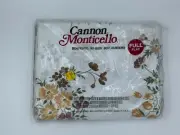 Vintage Cannon Monticello FULL FLAT SHEET Whispering Flowers NEW Kmart