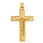 14K Gold Classic Crucifix Pendant