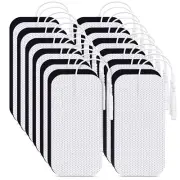 TENS Unit Electrode Pads 2"X4" 24 Pcs Value Pack, Reusable Latex-Free TENS Unit