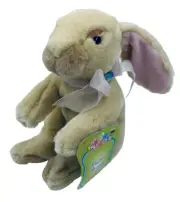Commonwealth Easter Bunny Rabbit sitting plush stuffed animal 10" beige 2007 NWT