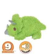 Tuffy Mighty Dog Toy Microfiber Green Triceratops