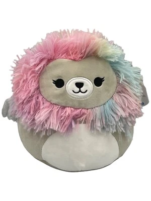 Squishmallows Leonori Angel Lion Plush Toy Pastel Rainbow Fantasy Squad 7.5" NWT