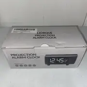 Projection Alarm Clock + Radio, Temperature, & Calendar (Black) | Model: HM433A.