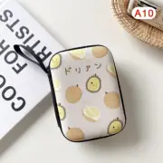 Cute Cartoon Fruit Pattern Headphone Data Cable Storage Bags Charger Power Bank