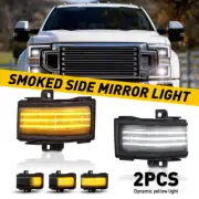 Smoked LED Side Mirror Marker Lights Switchback For Ford F250 F350 2017-22 EAA (for: Ford)
