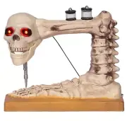 Skeleton Sewing Machine Halloween Spooky Sounds LED Eyes AUTHENTIC Place & Time