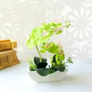 Artificial Butterfly Orchid Flowers Silk Faux Orchid Plant In Pot Phalaenopsis