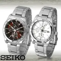 在飛比找momo購物網優惠-【SEIKO 精工】時尚三眼賽車計時腕錶(SNDD03P1-