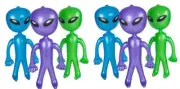 6 ASST 24 in INFLATABLE ALIEN ufo inflate blowup aliens monster toys wholesale