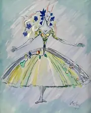 Cecil Beaton : Ballet Costume Design for Le Pavillon II : Archival Art Print