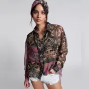 $260 NWT ONE TEASPOON Kaleidoscope Lunar Shirt in Prismatic