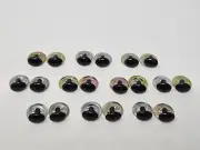 10 pair VTG Zims 10mm Black Oval Plastic Safety Eyes Noses Amigurumi Craft Doll