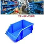 Supplies Storage Box Accessories Oblique mouth 350*200*150MM Blue Container
