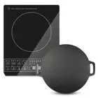 Electric Smart Induction Cooktop with 34cm Cast Iron Induction Crepe Pan Baking