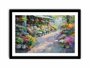Flower Market Framed print Art Poster