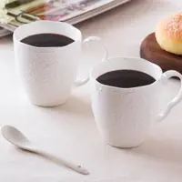 在飛比找ETMall東森購物網優惠-景德鎮純白色家用骨瓷浮雕創意馬克杯早餐杯子茶杯陶瓷水杯咖啡杯