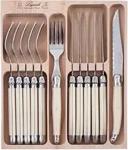 Laguiole by Andre Verdier Debutant Cutlery Set, Ivory, (Pack of 12), AV-12PC-SET-IF
