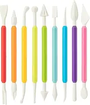 9PCS Clay Tools for Kids & Adult, UUSYCUN Plastic Air Dry Clay Tools Kit, Double-Head Clay Sculpting Tools for Pottery, Polymer, air Dry Clay, Modeling, Carving, Shaping, Cake Decoration