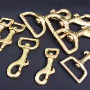 Solid Brass Swivel Clip 12-38mm Eye Snap Hook Leads Strap Chain Clip Fashion