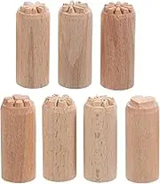 POPETPOP Wood Pottery Tools Natural Wood Stamps for Crafts Wooden Stamps for and Painting Patterns for Scrapbooking and Card Making