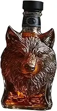 B Baosity Animal Whiskey Decanter Wine Decanter Unique Funny Clear Glass Liquor Bottle Men Gift for Club Bar Hotel Home Decoration, Wolf