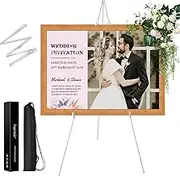 Artist Easel Stand for Display, 65'' Floor Adjustable Portable Easel With Bag, Metal Painting Easel for Wedding Signs, Welcome Sign, Drawing, Poster, Canvas - White