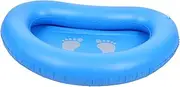 Kisangel Inflatable Foot Bath Basin for Pool Entry Lightweight Portable Foot Wash Tray for Camping and Outdoor Use and Massage Blue Design