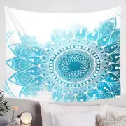 Fading Light Blue Mandala Tapestry