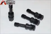 4 X Bolt On Black Aluminum Valve Stems With Dust Caps Set For Kia Lexus
