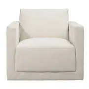 [James Lane] Haven California Ivory Swivel Chair