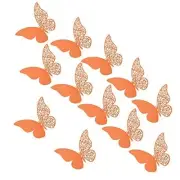 12 Pcs 3D Butterfly Wall Stickers,DIY Wall Decor,Removable Paper Butterflies