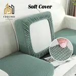 SOFA SEAT CUSHION COVER SOLID COLOR STRETCH WASHABLE SLIPCOV