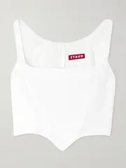 [STAUD] STAUD - Vaga Linen Corset Top - White - US10 US 10 White