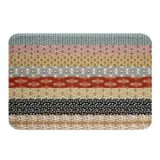 Bohemian Stripe Bath Mats for Bathroom Turquoise Orange Boho 16"x24" Multi 43