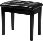 Wooden Piano Bench Keyboard Seat Stool with Music Storage and Padded Cushion - B