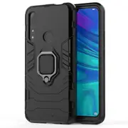 2PCS PC + TPU Shockproof Protective Case for Huawei P Smart Z / Y9 Prime (2019), with Magnetic Ring Holder (Black)