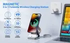 KUXIU X40 3-In-1 Foldable Magnetic Wireless iPhone iWatch airpods Charger &Stand