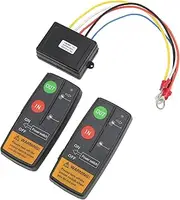 12V 24V Recovery Wireless Winch Remote Control Kit for Trucks Jeep ATV SUV Handset Switch Controller 75ft Universal Electric Smart Winch Wireless Remote Control Switch Set