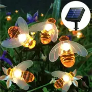 30 LED Honey Bee Outdoor Solar Powered String Lights