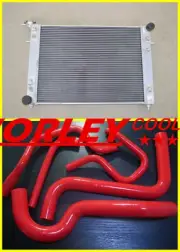Aluminum Radiator + Red Hoses for Holden Commodore VS V6 3.8L 3Row AT automatic