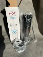 Thrive Hot Cold 2-in-1 Double Wall Tumbler 18 oz 2 Lids Straw NIB