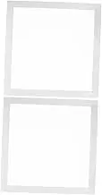 Vaguelly 2pcs Mount Trim Aluminum Cover Square Lampshade Fixture for Living Dining Kitchen Bedroom Room