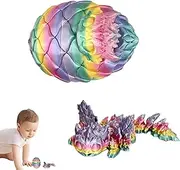 Fidget Dragons in an Egg | 3D-Printed Dragon Egg Desk Toys | Fun Crystal Dragon Toys, Articulated Dragon Egg Desk Toys with Dragon Inside for Kids Boys Girls