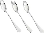 TOGEVAL Camping Set 6pc Stainless Steel Salad Fork and Spoons Reusable Cutlery for Outdoor and Indoor for Serving Spoons and